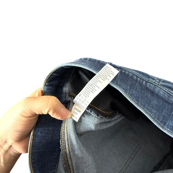 Spanx Distressed Ankle Skinny Jeans Pull On High Rise Medium Wash Blue Size XL - Picture 6 of 8